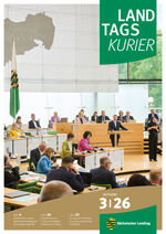 Titelbild Landtagskurier, Blick in den Plenarsaal