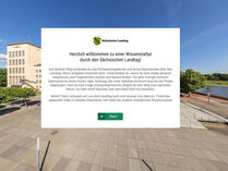 Screenshot der Wissensrallye mit Quiz